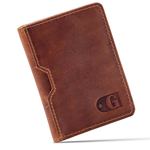 Glamicci Minimalistische Hunter Slim Wallet für Herren & Damen | Kartenhalter für Männer | Kartenhalter Geldbörse für Damen | Geldbörsen für Herren Slim (RCH4TNH), Hunter Tan, Slim & Small, Modern von Glamicci