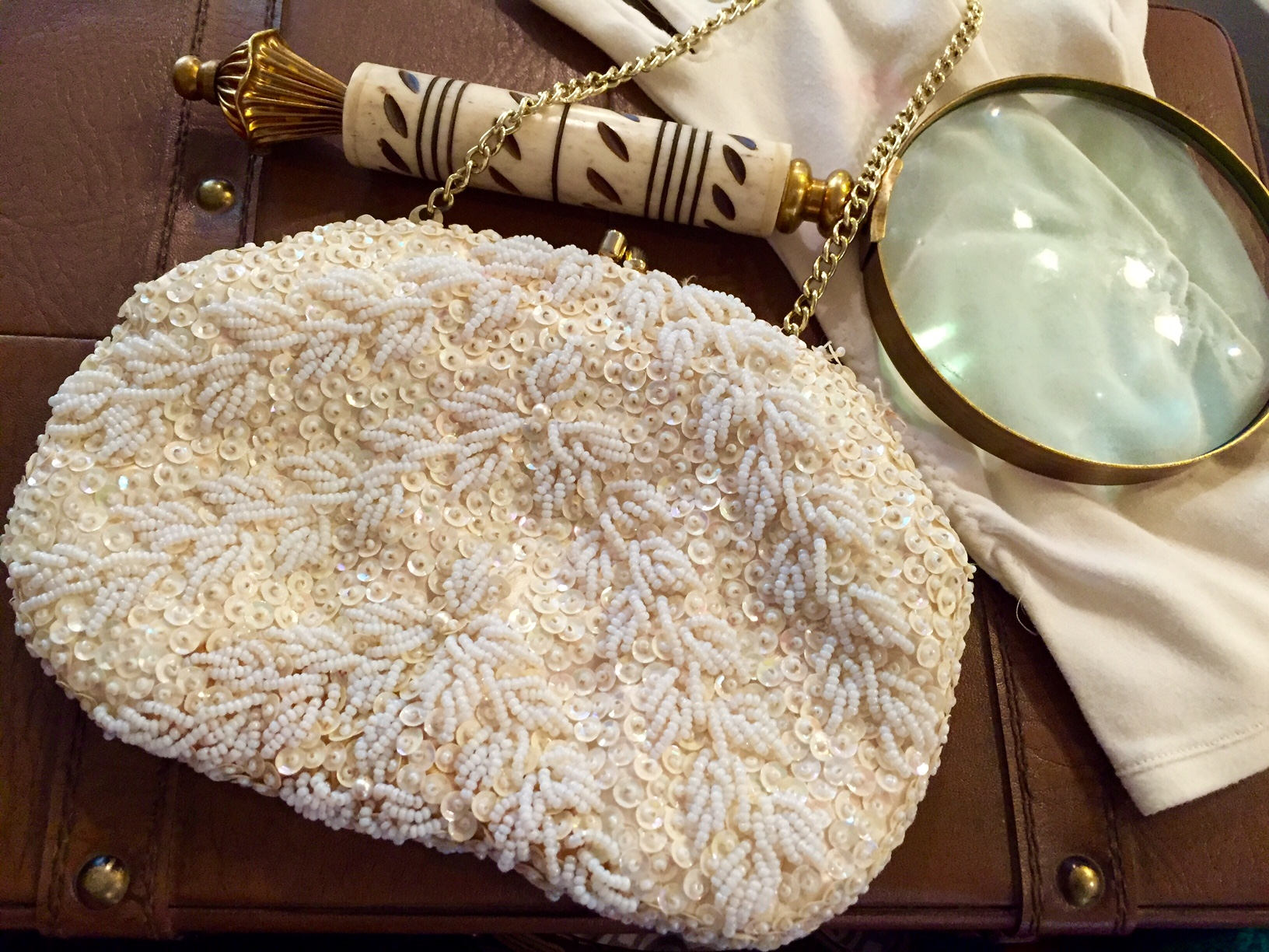 Vintage Richere Clutch Geldbörse Mit Goldkette Griff Vintage Richere Clutch Geldbörse Mit Goldkette Griff von GlammasVintageShop