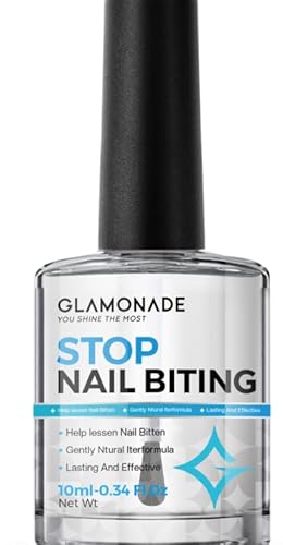 Glamonade Daumenlutschen Abschreckung Stoppen Sie das Nägelkauen: No Bite Nail Polish Clear Nail Varnish Water Resistant Stop Nail Biting Quick Drying Bitter Nail Polish Safe For Adults Children 10ml von Glamonade