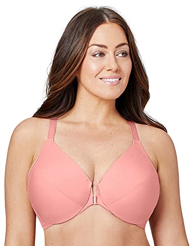 Glamorise Große Größen Plusgröße Glättender Wonderwire-Vorderverschluss-BH mit Bügel Nr. 1247, Aprikose, 80F von Glamorise