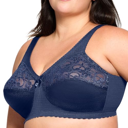 Glamorise Magic Lift Soft-Cup, Übergröße, mit Schulter-Komfort,Blau,115C von Glamorise