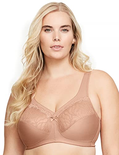 Glamorise Damen MagicLift Natürlicher Stütz-BH Ohne Bügel #1010 Full Coverage Bra, Haut, 120E EU von Glamorise