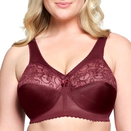 Glamorise Magic Lift Soft-Cup, Übergröße, mit Schulter-Komfort,Bordeaux,105C von Glamorise