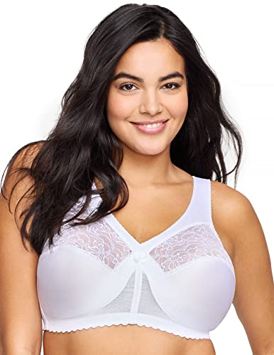 Glamorise Damen 1000 Full Coverage Bra, Weiß, 80D EU von Glamorise