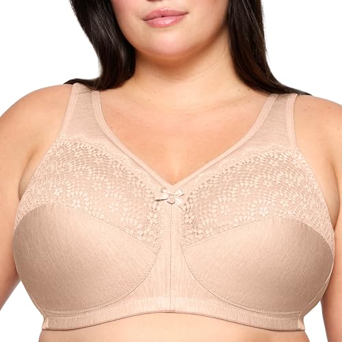 Glamorise Damen 1064 Full Coverage Bra, Haut Meliert, 85F EU von Glamorise