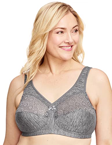 Glamorise Damen 1064 Full Coverage Bra, Grau Meliert, 85D EU von Glamorise