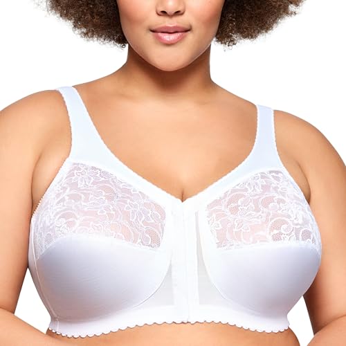 Glamorise Damen Vollfigur-BH, MagicLift, vorne geschlossen, Weiß,120F Glamorise Damen Vollfigur-BH, MagicLift, vorne geschlossen, Weiß,120F von Glamorise