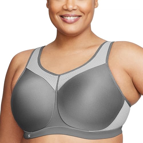 Glamorise Damen Wonderwire-Sport-BH Hohe Belastung, Grau,85E von Glamorise