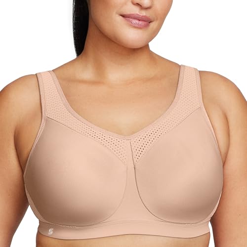 Glamorise Damen Wonderwire-Sport-BH Hohe Belastung, Haut,90D von Glamorise