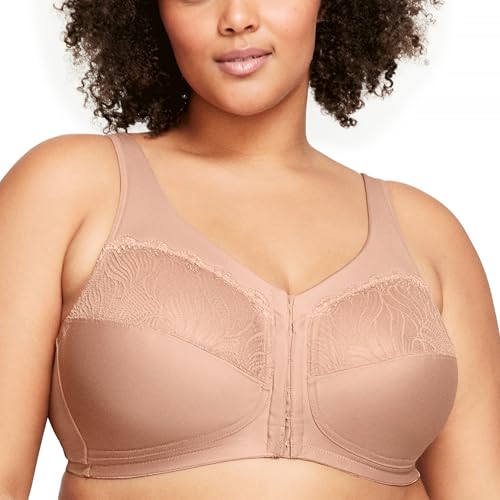 Glamorise Damen Natürlich Formender BH Ohne Bügel #1210 Full Coverage Bra, Cappuccino, 90F von Glamorise