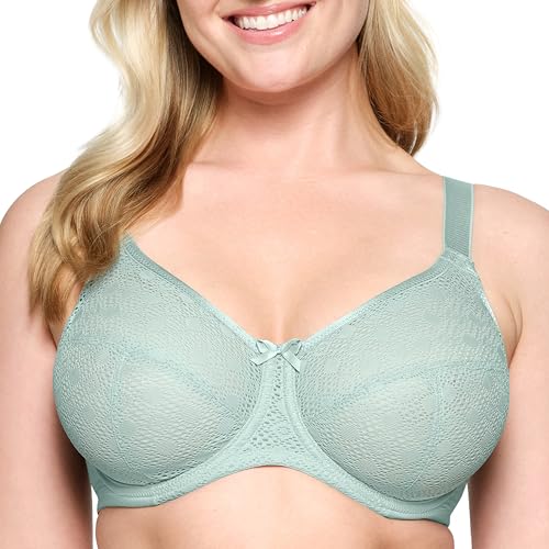Glamorise Damen Komfort-BH Mit Spitze Bügel #9855 Full Coverage Bra, Jade, 95I EU von Glamorise