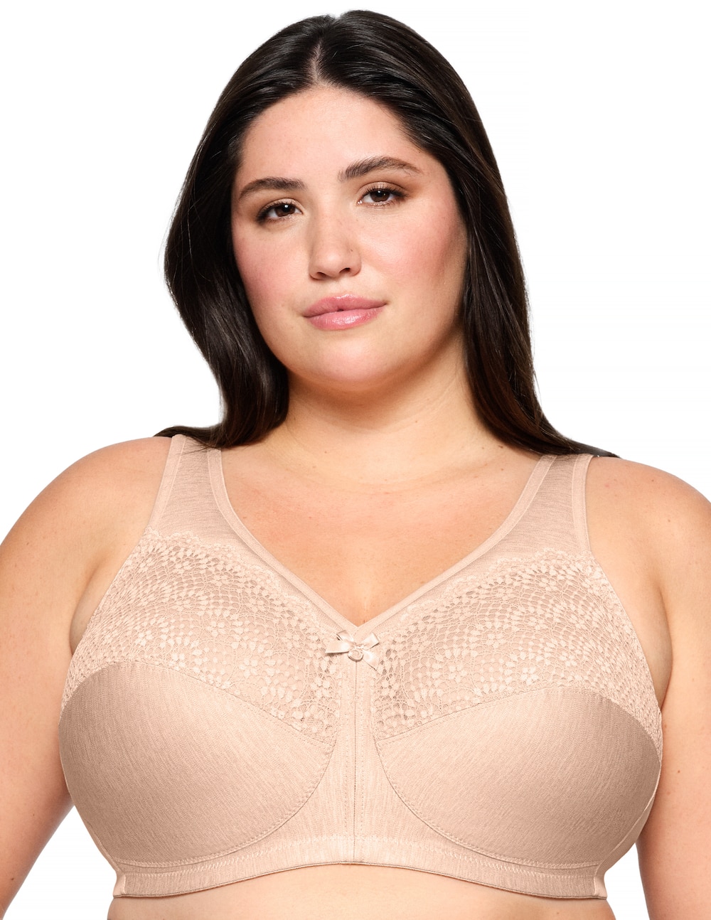 Große Größen Atmungsaktiver MagicLift-BH, Damen, beige, Größe: 90H, Synthetische Fasern/Polyester, Happy Size DE Women von Glamorise