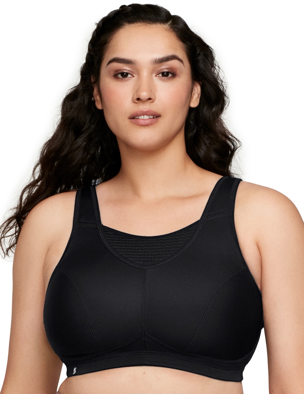 Große Größen Elite Sport-Bustier mit bestem Halt, Damen, schwarz, Größe: 105G, Polyester/Synthetische Fasern, Happy Size DE Women von Glamorise
