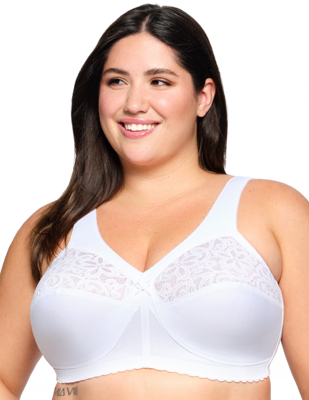 Große Größen MagicLift Baumwoll-Stütz-BH, Damen, weiß, Größe: 95I, Baumwolle/Polyester/Synthetische Fasern, Happy Size Women von Glamorise