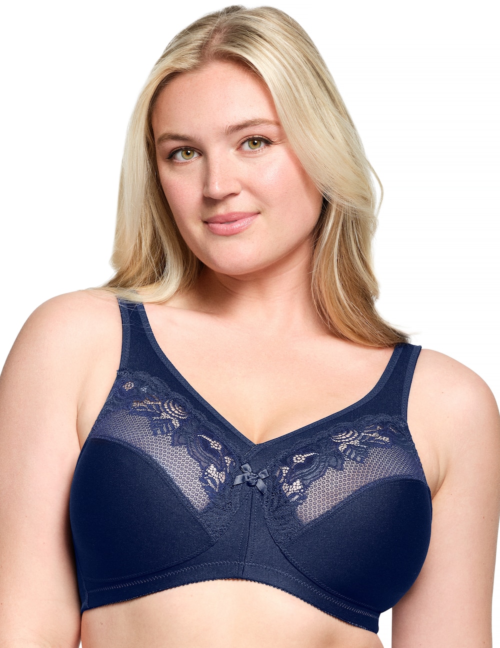 Große Größen MagicLift Minimizer-BH, Damen, blau, Größe: 90I, Synthetische Fasern/Polyester/Baumwolle, Happy Size DE Women von Glamorise