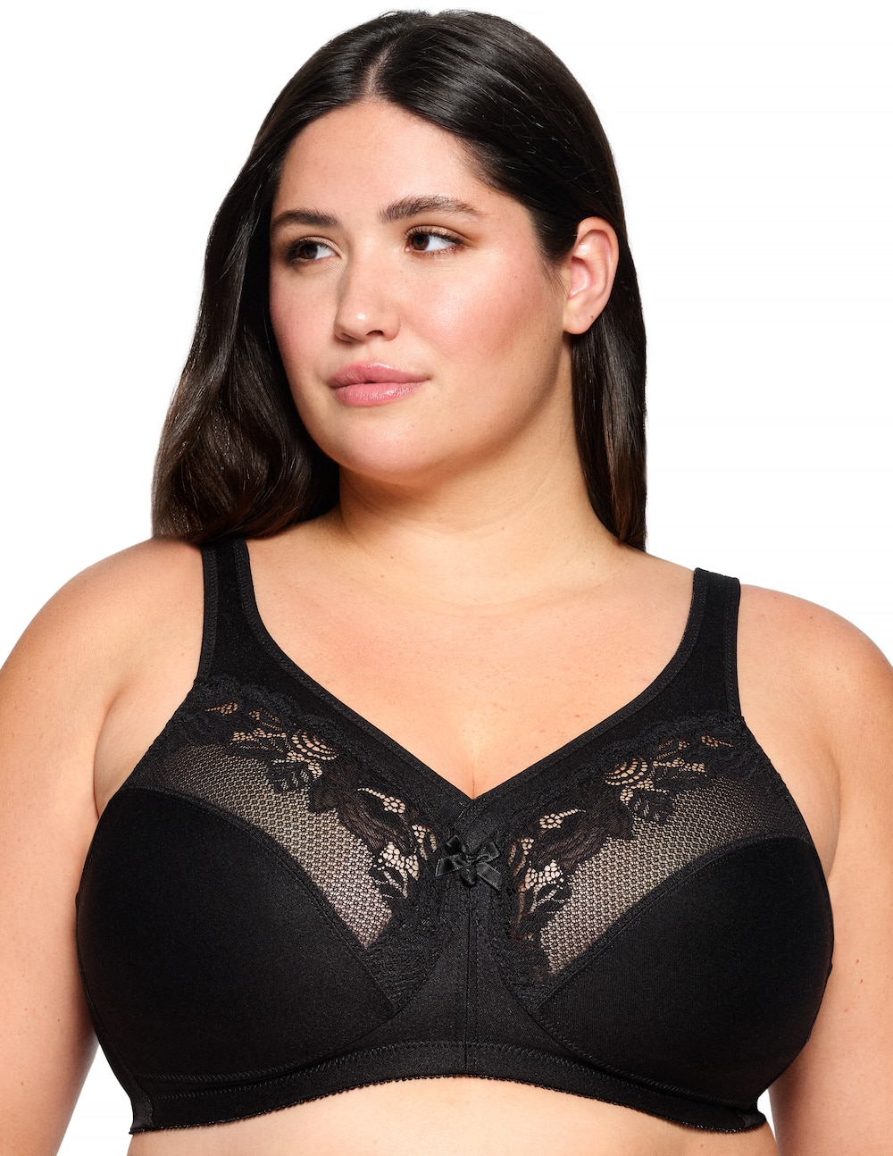 Große Größen MagicLift Minimizer-BH, Damen, schwarz, Größe: 115G, Synthetische Fasern/Polyester/Baumwolle, Happy Size DE Women von Glamorise