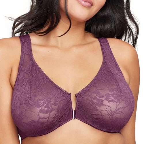 Glamorise Damen 9246 Plunge Bra, Dunkle Pflaume, 100C EU von Glamorise