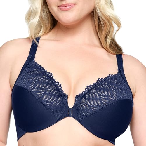 Glamorise Wonderwire-Vorderverschluss-T-Rücken-BH NR. 1511Blau,110F Glamorise Wonderwire-Vorderverschluss-T-Rücken-BH NR. 1511Blau,110F von Glamorise