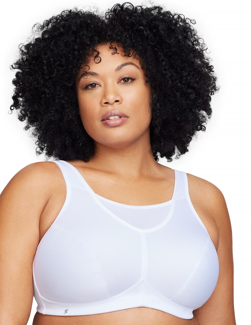 Große Größen Sport-Bustier mit bestem Halt, Damen, weiß, Größe: 115G, Polyester/Synthetische Fasern, Happy Size DE Women von Glamorise