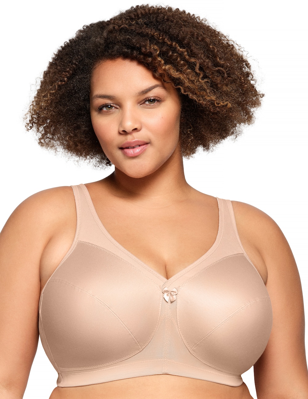 Große Größen Stützender MagicLift-Aktiv-BH, Damen, beige, Größe: 95F, Synthetische Fasern/Polyester/Baumwolle, Happy Size DE Women von Glamorise