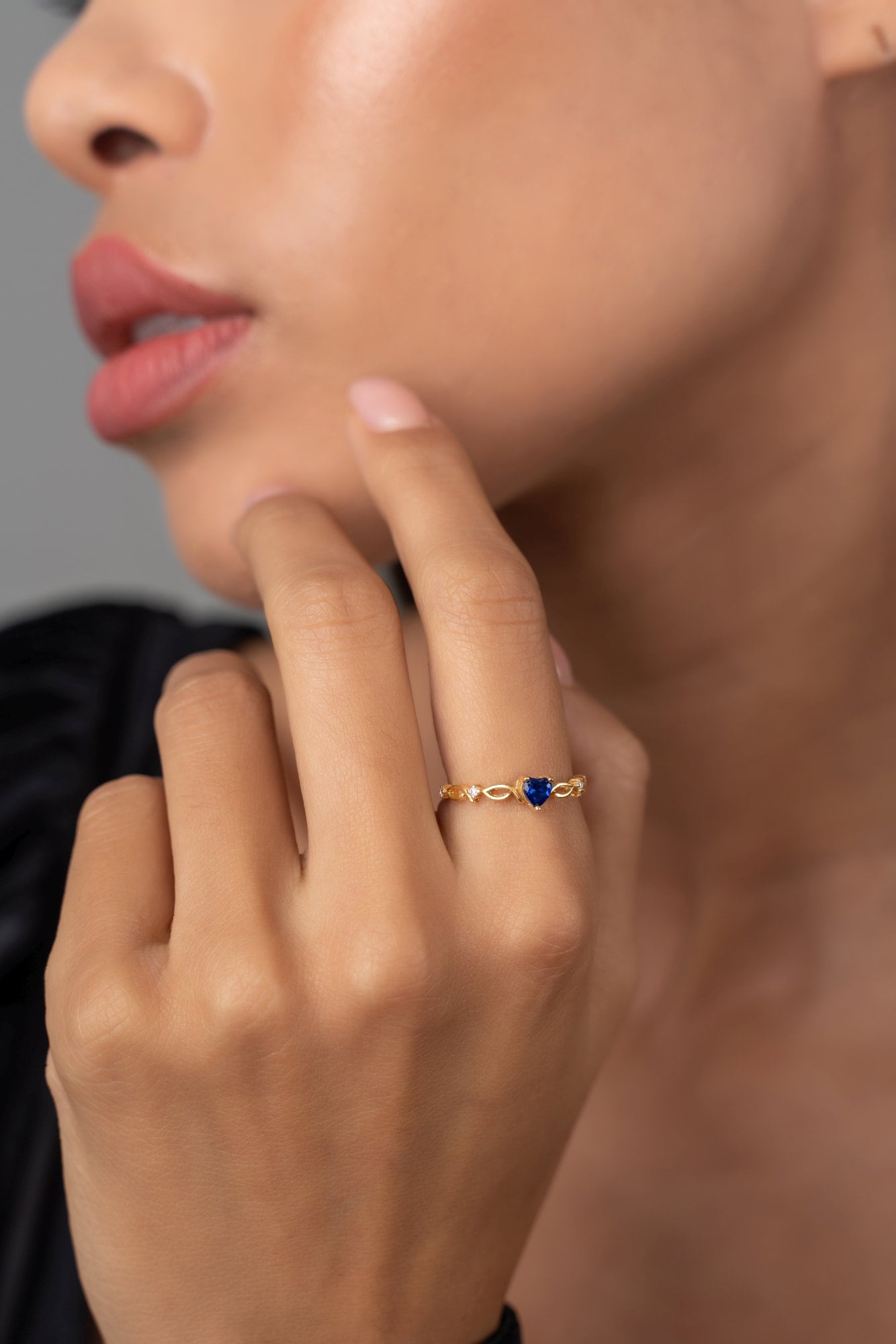 14K Herz Vintage Ring Individueller Geburtsstein Andenken Schmuck Bewahren Sie Ihre Geliebte Ein Sicheres Geschenk Bestes Jahrestagsgeschenk Für von GlamoristicGold