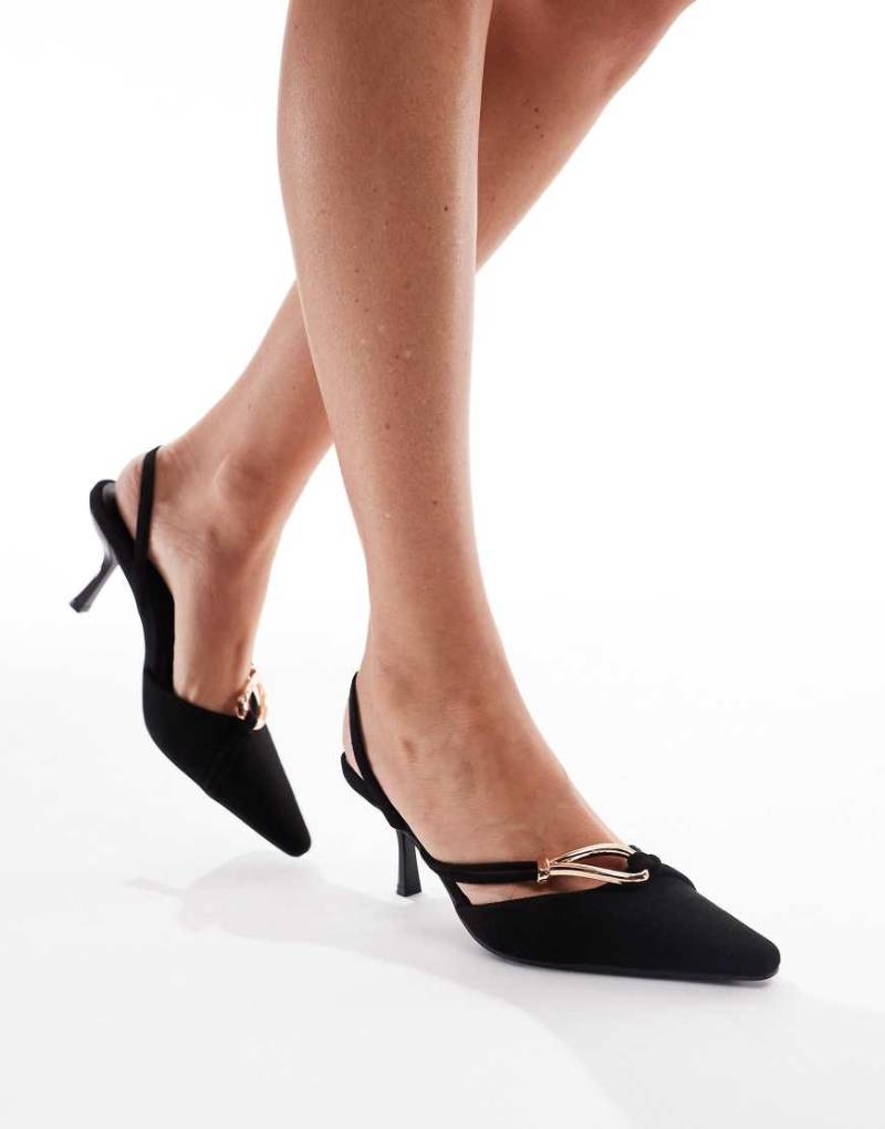 Glamorous - Absatzschuhe in Schwarz mit Wickel-Design von Glamorous