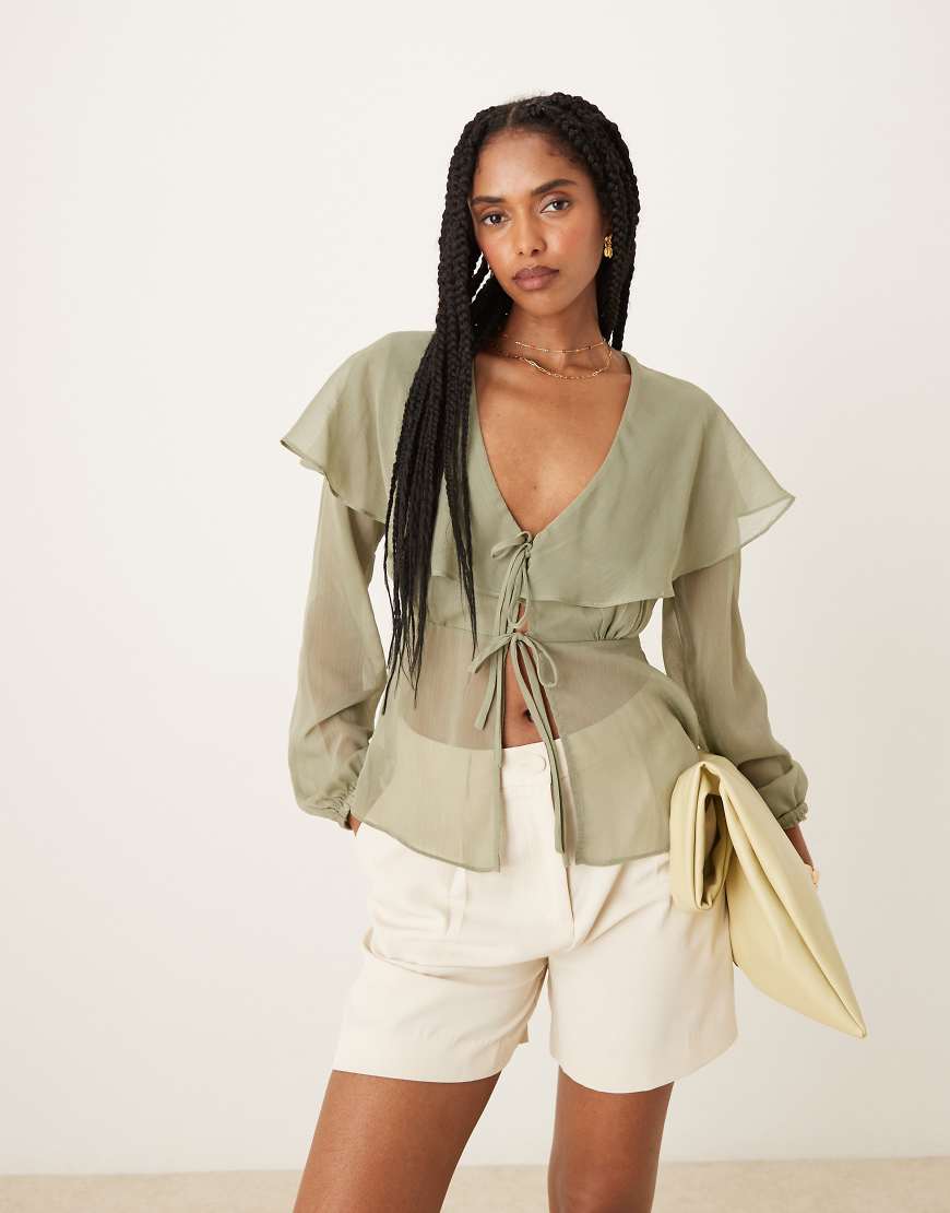 Glamorous - Boho-Bluse in Salbeigrün Glamorous - Boho-Bluse in Salbeigrün von Glamorous