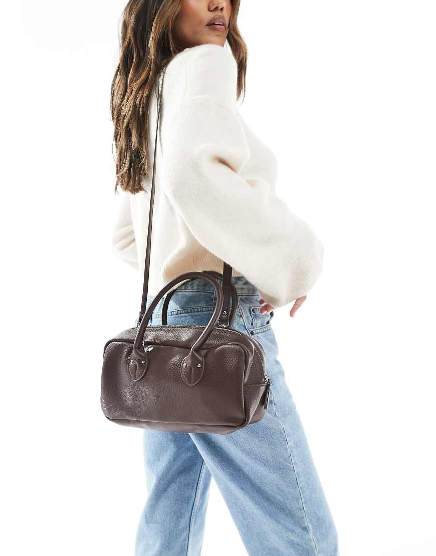 Glamorous - Bowler-Tasche in Schokobraun mit abnehmbarem Umhängegurt-Brown Glamorous - Bowler-Tasche in Schokobraun mit abnehmbarem Umhängegurt-Brown von Glamorous