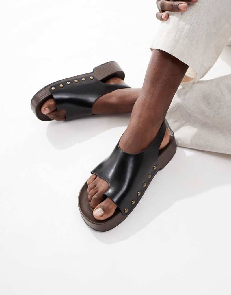 Glamorous - Clog-Sandalen in Schwarz von Glamorous