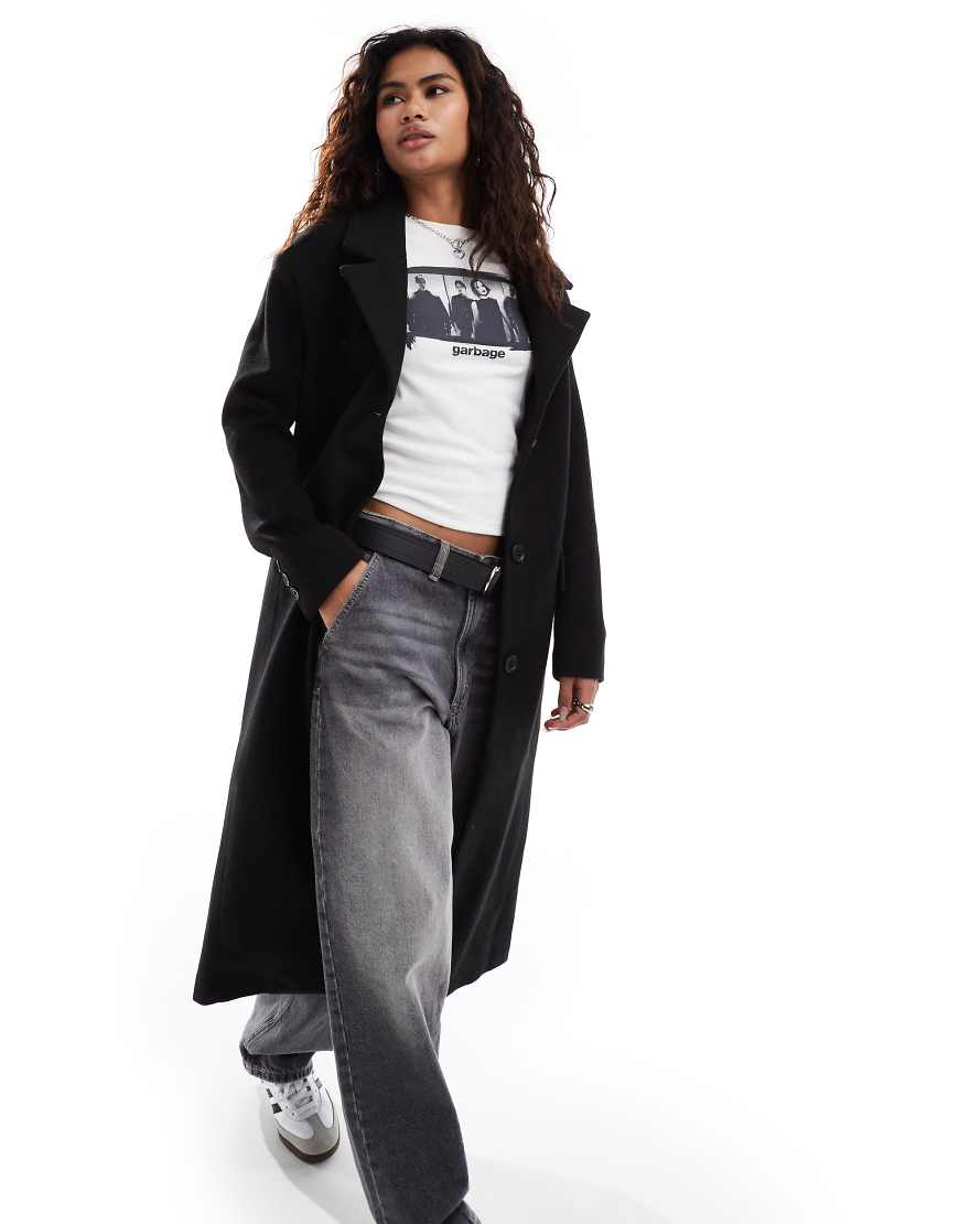 Glamorous - Eleganter Oversize-Mantel in Schwarz mit Fischgrätenmuster Glamorous - Eleganter Oversize-Mantel in Schwarz mit Fischgrätenmuster von Glamorous