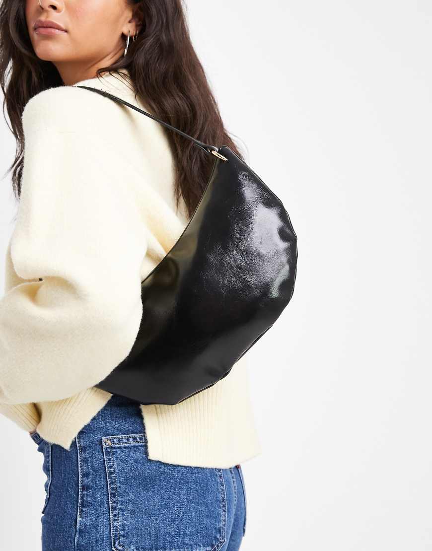 Glamorous - Halbmondförmige Schultertasche in Schwarz von Glamorous