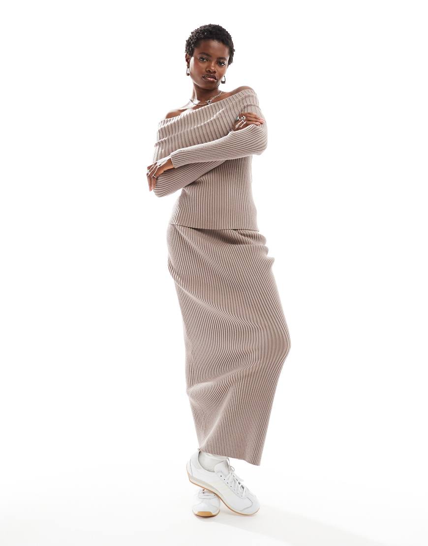 Glamorous - Klassischer Maxi-Strickrock in Taupe, Kombiteil-Neutral Glamorous - Klassischer Maxi-Strickrock in Taupe, Kombiteil-Neutral von Glamorous