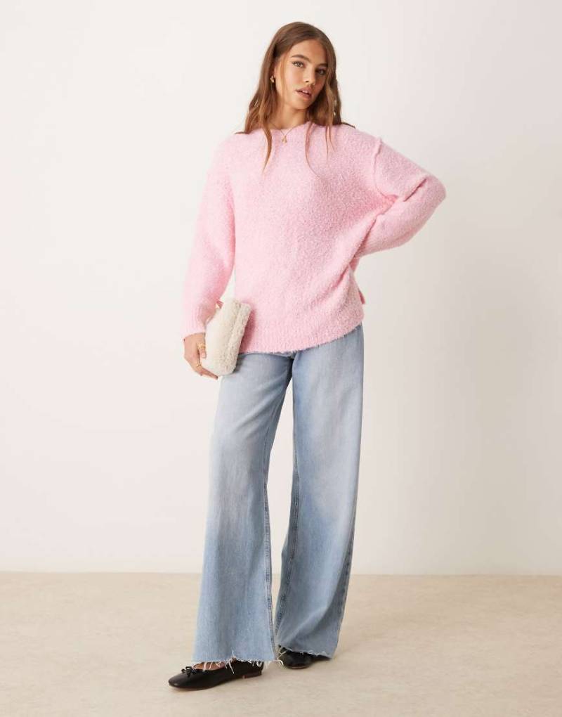 Glamorous - Kuscheliger Oversize-Strickpullover in Bonbonrosa von Glamorous