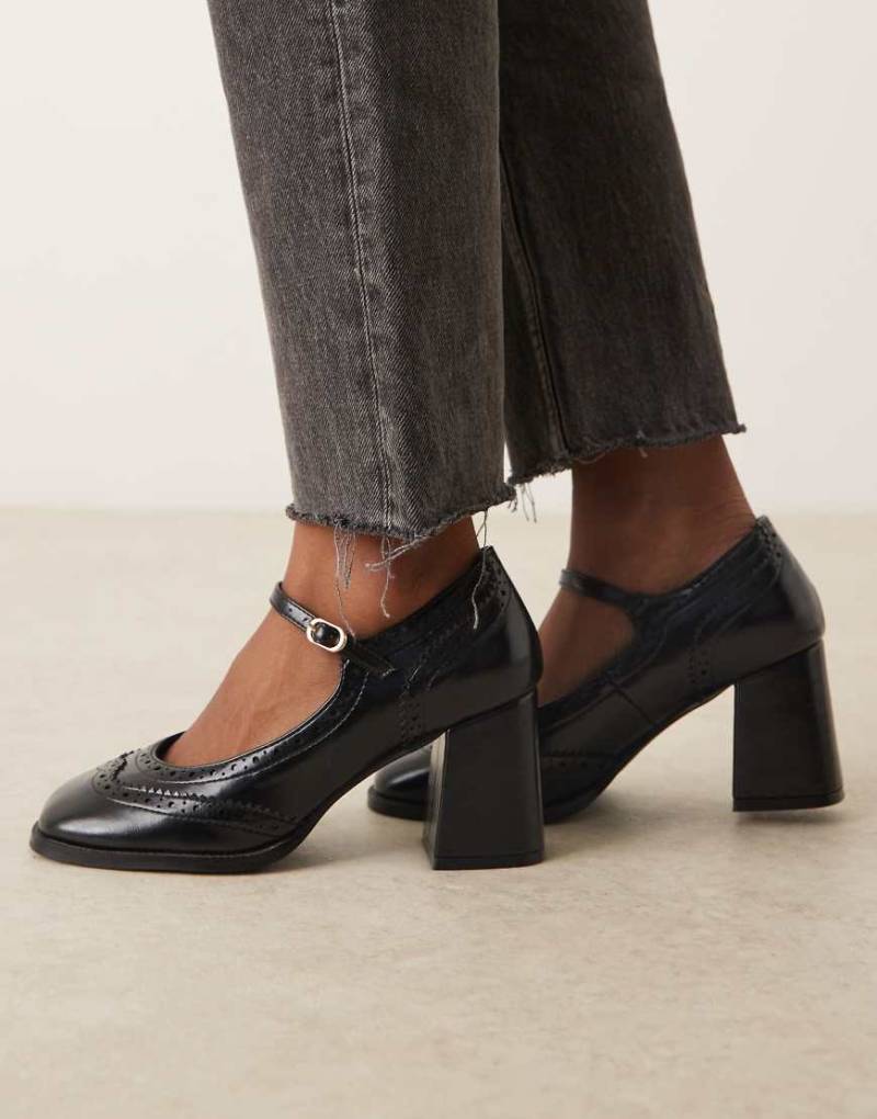 Glamorous - Mary-Jane-Schuhe in Schwarz mit Blockabsatz von Glamorous