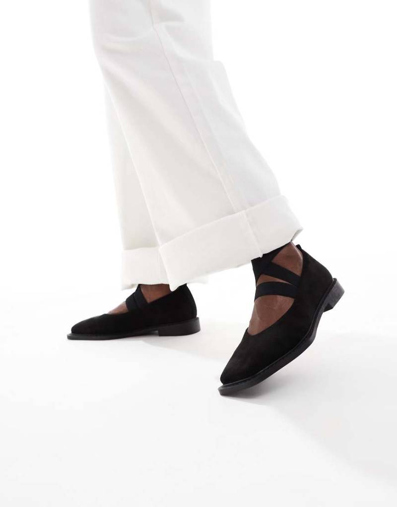 Glamorous - Mary-Jane-Schuhe in Schwarz mit eckiger Zehenpartie von Glamorous