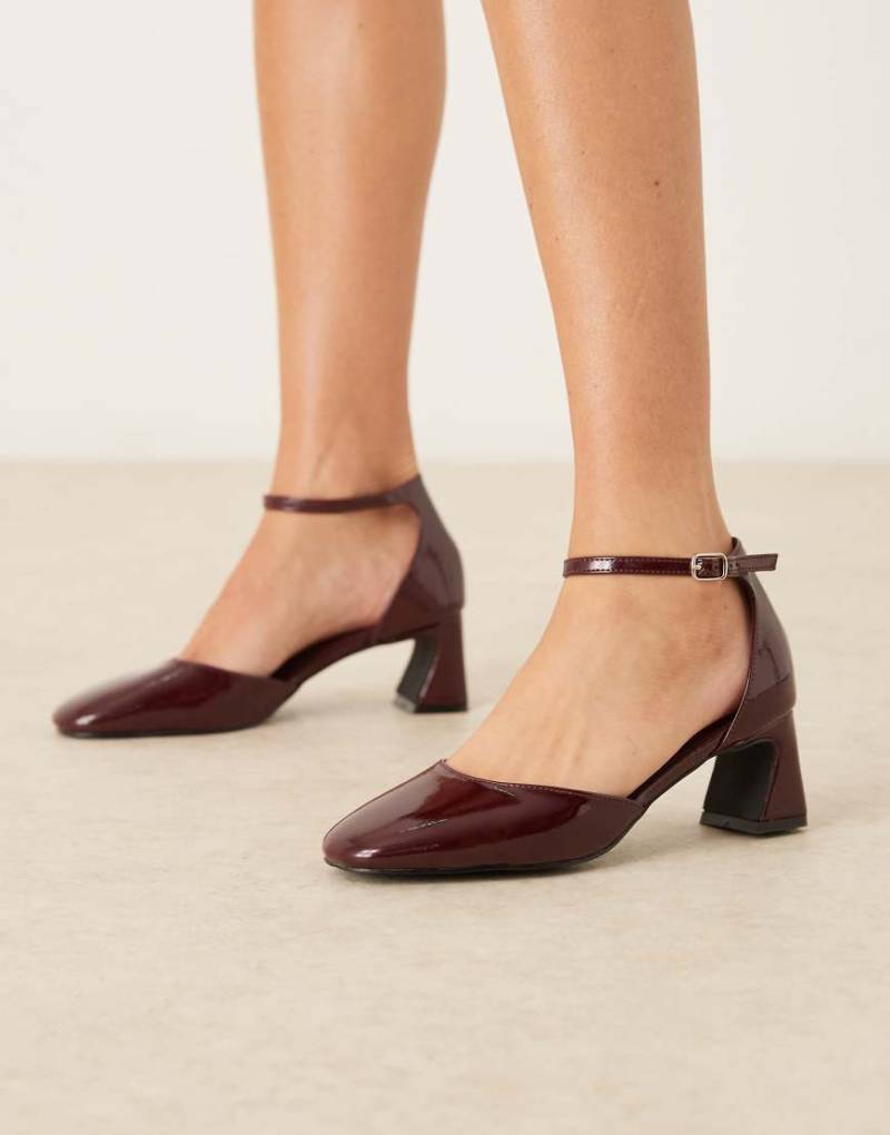 Glamorous - Mary-Jane-Schuhe in burgunderroter Lackoptik von Glamorous