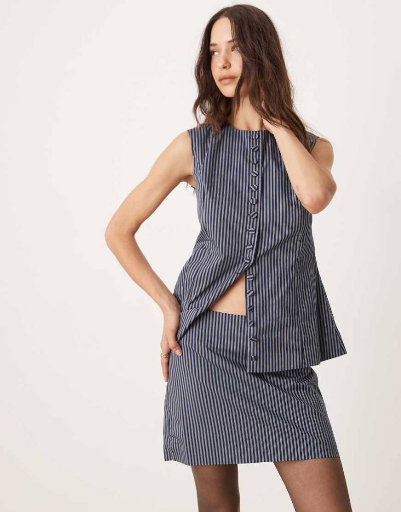 Glamorous - Minirock in dunklem Marineblau mit niedrigem Bund, Kombiteil von Glamorous