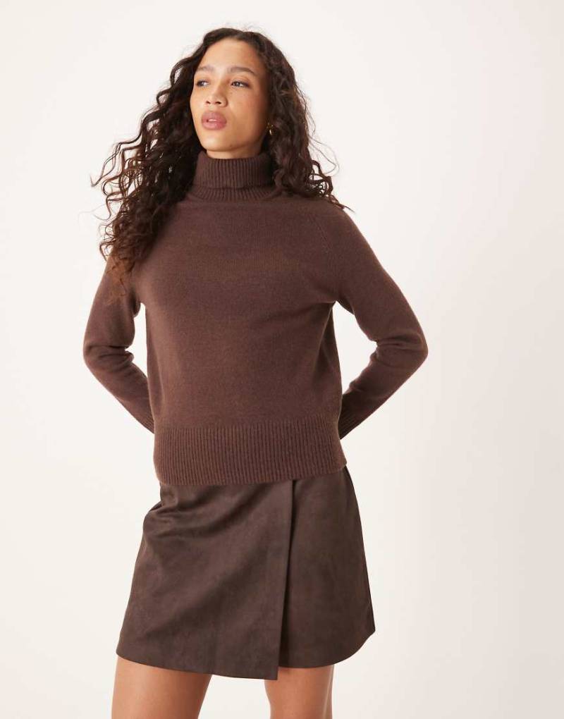 Glamorous - Rollkragen-Strickpullover in Braun-Brown von Glamorous