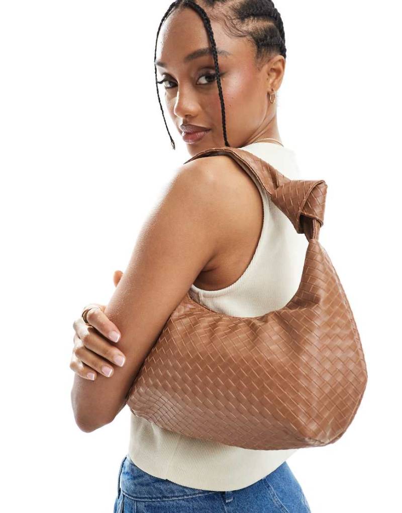 Glamorous - Schultertasche in Taupe mit Flechtstruktur-Neutral von Glamorous