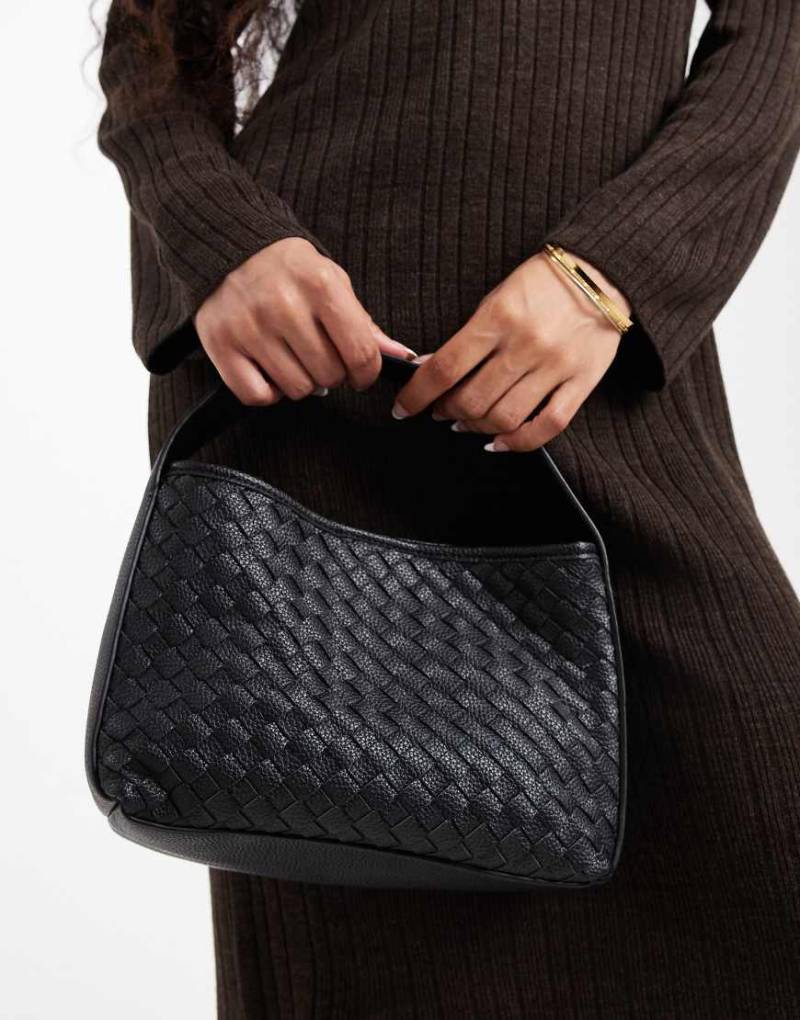 Glamorous - Tasche in Schwarz mit Henkel und gewebter Optik von Glamorous