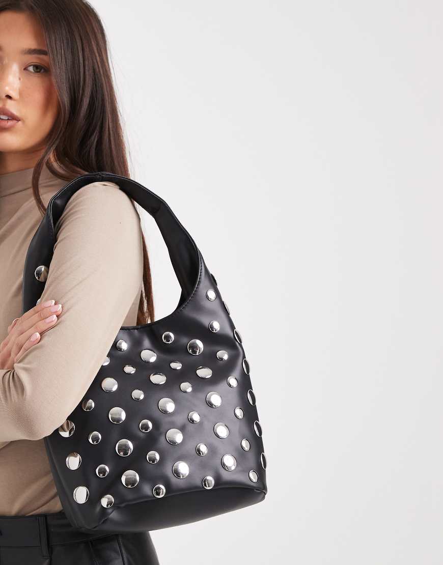 Glamorous - Tasche in Schwarz mit ganzflächiger Nietenverzierung von Glamorous