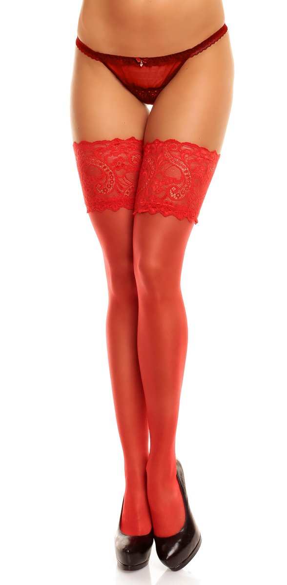 Glamory Comfort 20 halterlose Strümpfe | Farbe: Red | Größe: 48-50 von Glamory