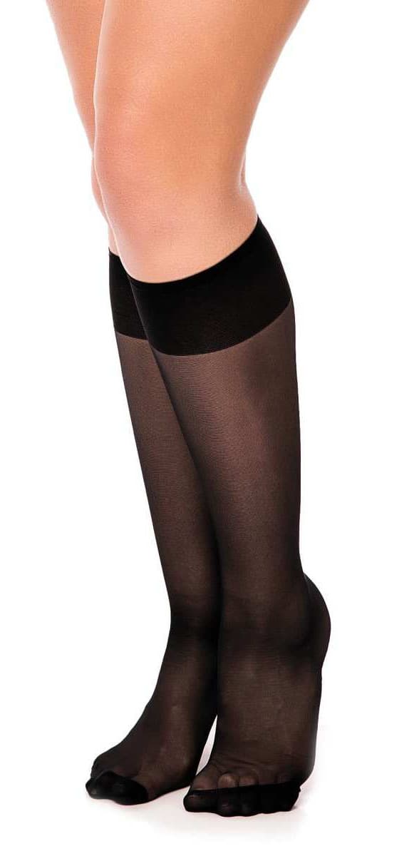 Glamory Fit 20 Extraweite Kniestrümpfe | Farbe: Black | Größe: One size von Glamory