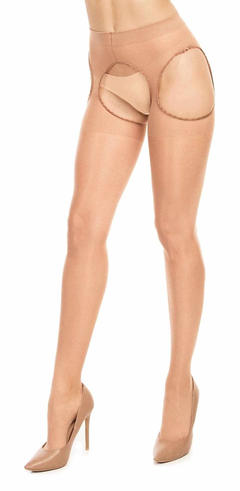 Glamory Plaisir Ouvert 20 Straps-Strumpfhose für Frauen | Farbe: Make up | Größe: 60-62 von Glamory
