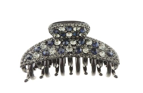 Glitzernde Haarklammer für Damen und Mädchen, mit Kristallen, Strass, Wellenkiefer, Oktopus-Klemme, für Braut, Hochzeit, Party, Styling, feines dünnes Haar-Accessoire, Schmetterlingskralle, Schwarz Glitzernde Haarklammer für Damen und Mädchen, mit Kristallen, Strass, Wellenkiefer, Oktopus-Klemme, für Braut, Hochzeit, Party, Styling, feines dünnes Haar-Accessoire, Schmetterlingskralle, Schwarz von Glamour Girlz