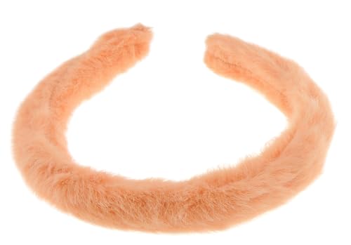 Haarreif für Damen, schmal, dünn, weich, Plüsch-Kunstfell, Boho, Winter, Weihnachten, Geburtstag, Hochzeit, Brautjungfer, Party, Kopfschmuck, Haarschmuck, Haarreif, Hellorange, Einheitsgröße von Glamour Girlz