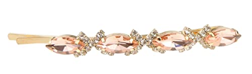 Haarschmuck für Damen und Mädchen, glitzernd, goldfarben, 9 cm, oval, Rosa / goldfarben von Glamour Girlz