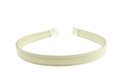 Schmales Haarreif für Damen, Lederoptik, vegan, genähte Kanten, Winter, Abend, Hochzeit, Party, Geburtstag, Braut, Weihnachten, Geburtstag, Brautjungfer, Haarschmuck, Haarband (hautfarben) von Glamour Girlz