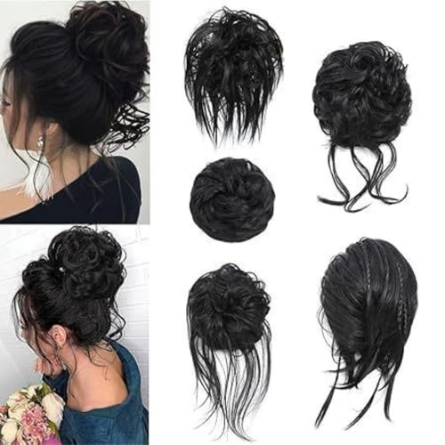 Haarteile und Extensions mit natürlichem Look, Bequemer Haarknotenclip for lockigen Dutt – stylische und sichere Hochsteckfrisur mit Locken for Frauen,Clip-In-Pferdeschwanz-Extensions aus Echthaar(Bl Haarteile und Extensions mit natürlichem Look, Bequemer Haarknotenclip for lockigen Dutt – stylische und sichere Hochsteckfrisur mit Locken for Frauen,Clip-In-Pferdeschwanz-Extensions aus Echthaar(Bl von Glamour Haven