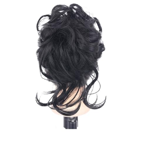 Haarteile und Extensions mit natürlichem Look, Lange Clip-In-Haarknotenverlängerung – voluminöse, unordentliche Hochsteckfrisur for den Look von Frauen,Clip-In-Pferdeschwanz-Extensions aus Echthaar(B von Glamour Haven